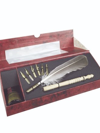 Authentic Models Veer pennen set met inkt Authentic Models Veer pennen set met inkt