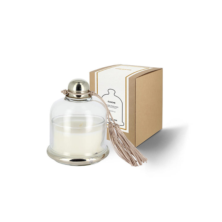 Côté Bougie Scented candle in bell jar with beige tassel - Fig