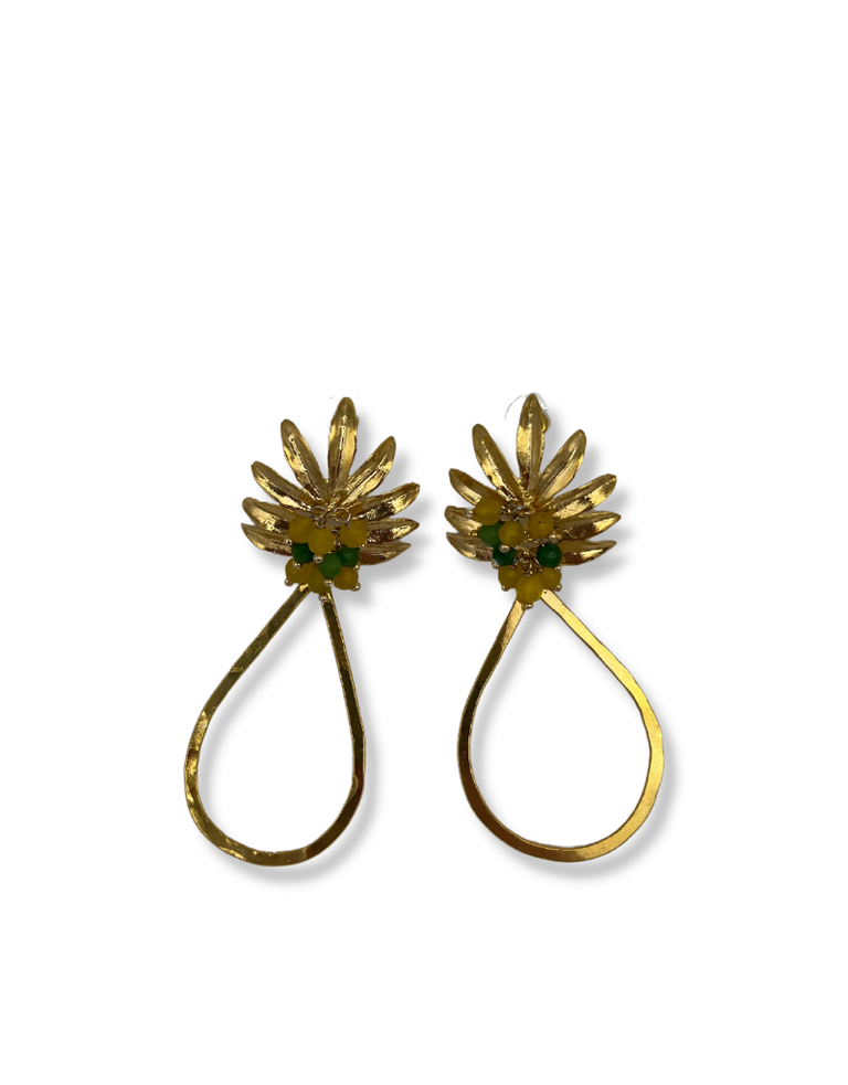 m'Anais Gloria earrings - Large pineapple hoop earrings