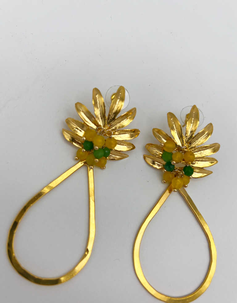 m'Anais Gloria earrings - Large pineapple hoop earrings