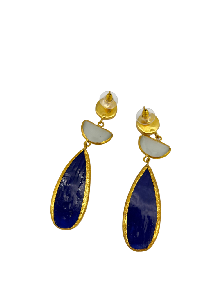 m'Anais Clara earrings - Triple long drop gemstone earrings