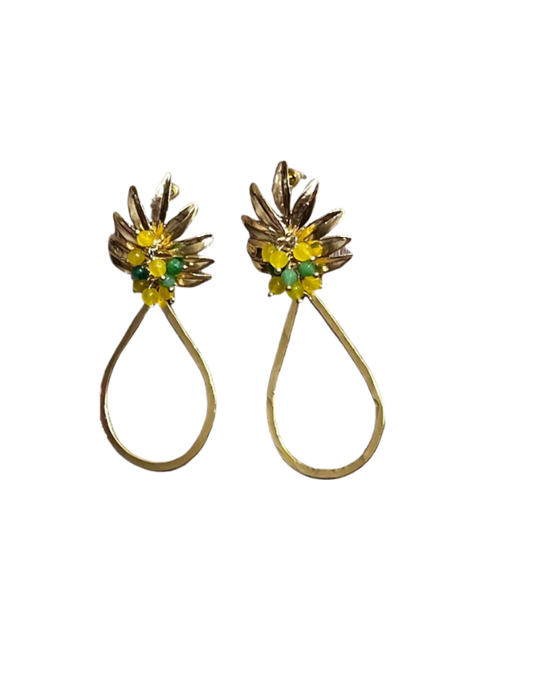 m'Anais Gloria earrings - Large pineapple hoop earrings