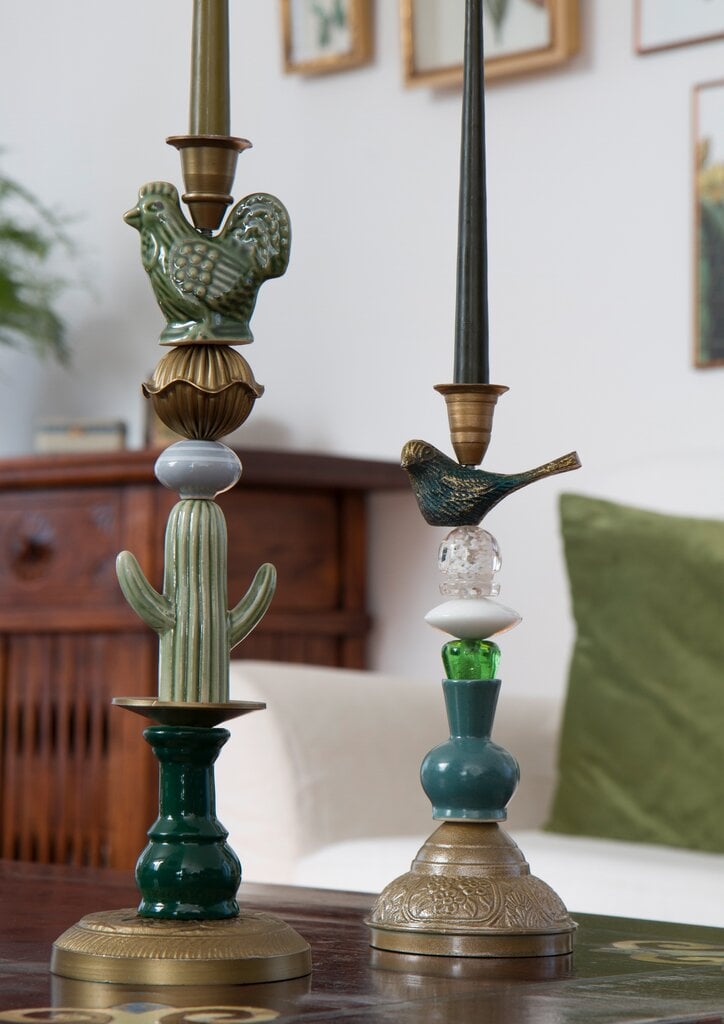 Miho - Unexpected things Miho Unexpected Things Ceramic Candle holder- Green vibes