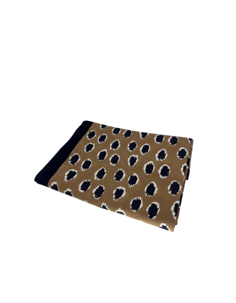 Les Ottomans Les Ottomans Cotton table cloth -  Beige with blue dots- 250x150cm