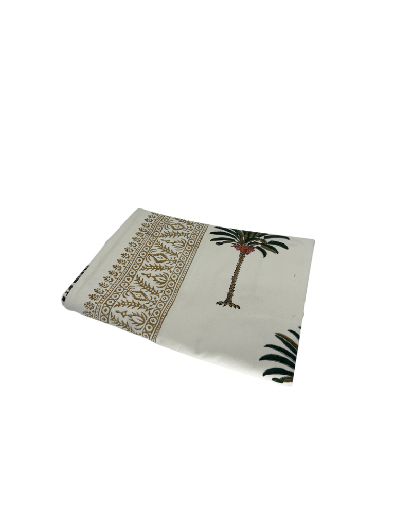 Les Ottomans Les Ottomans Cotton table cloth - Green palm trees- 250x150cm