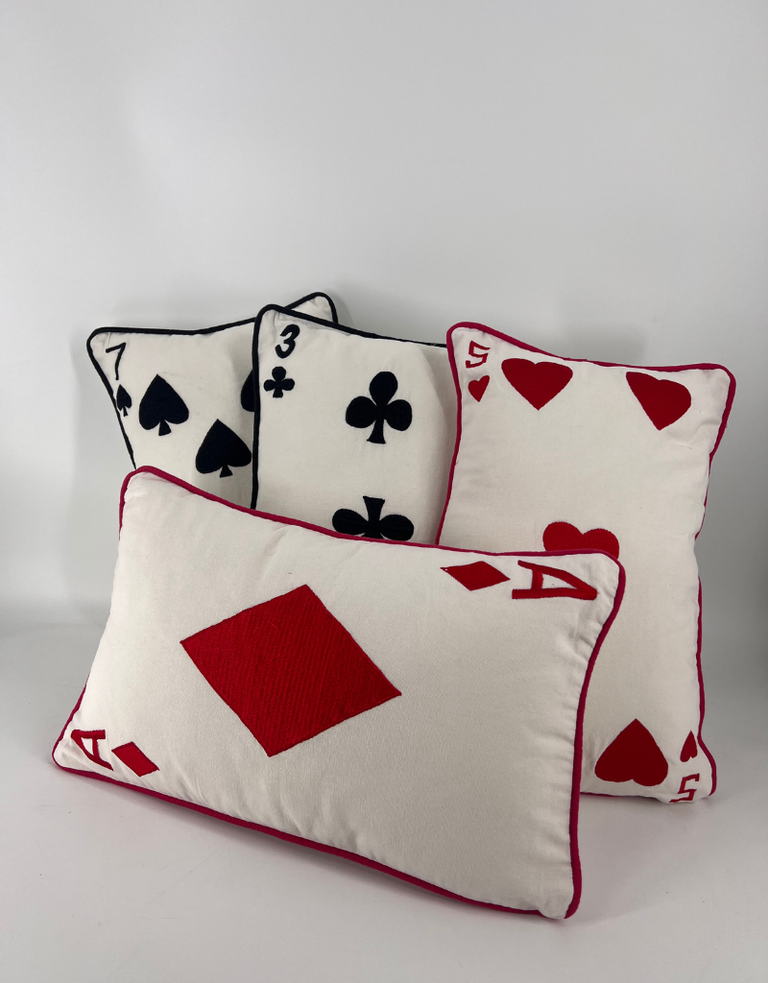 Les Ottomans Playing card cushion - Ace of Diamond from Les Ottomans