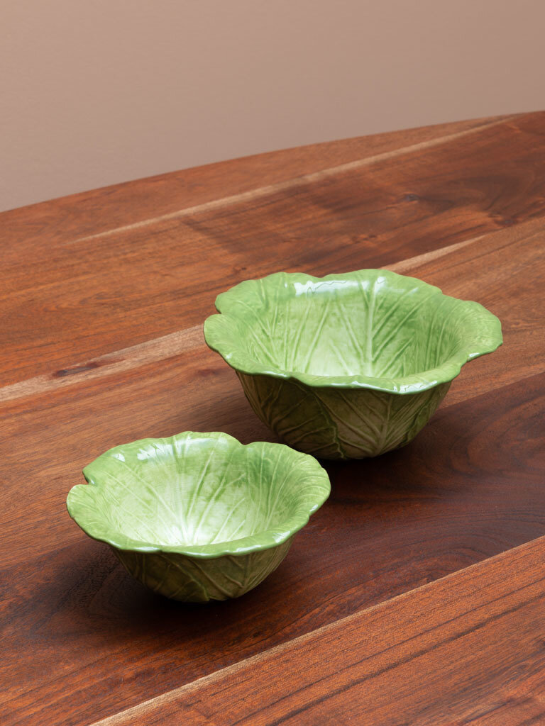 Set of two Cabbage bowls