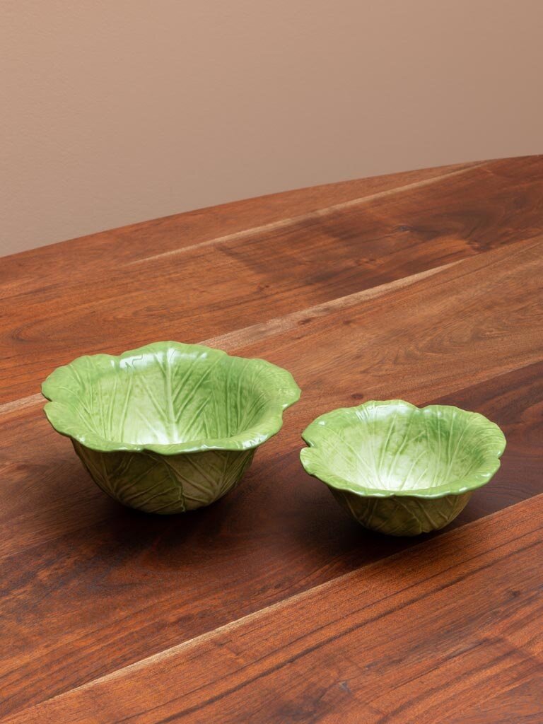 Set van twee Kool (cabbage) kommen