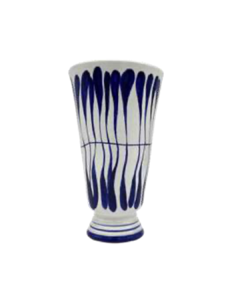 Les Ottomans Les Ottomans White and Blue ceramic vase - large