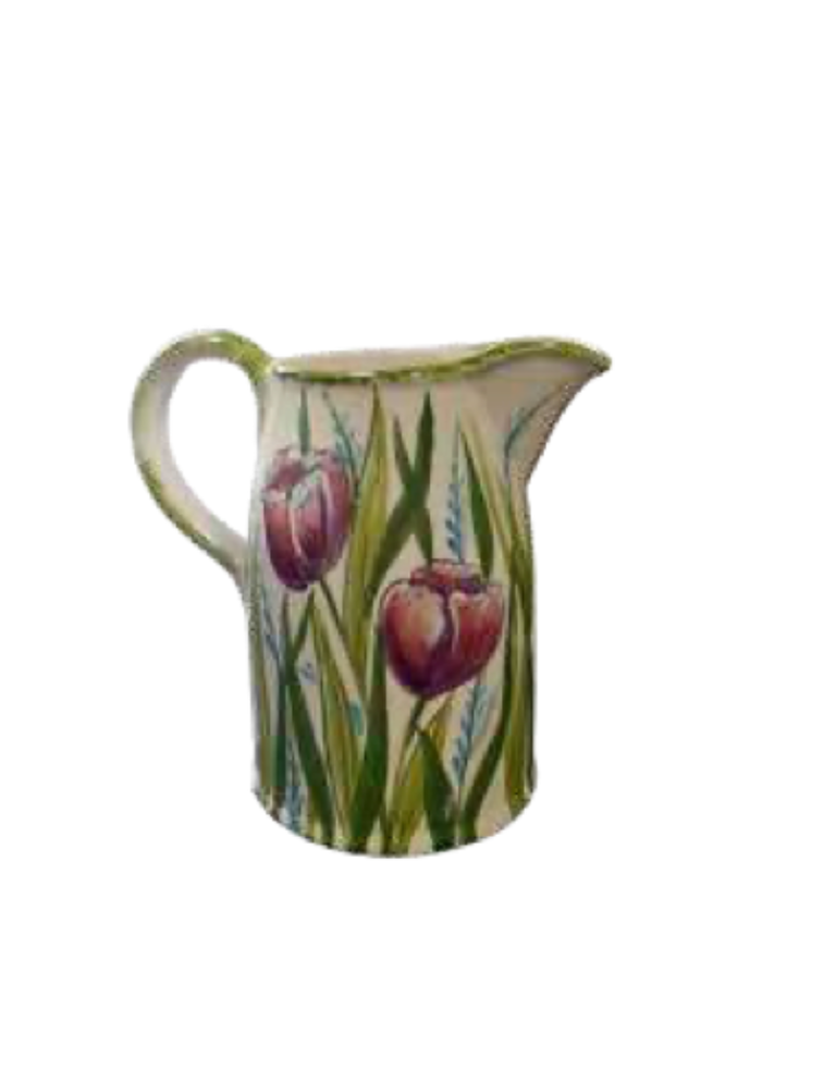 Les Ottomans Ceramic floral jug -Les Ottomans-large