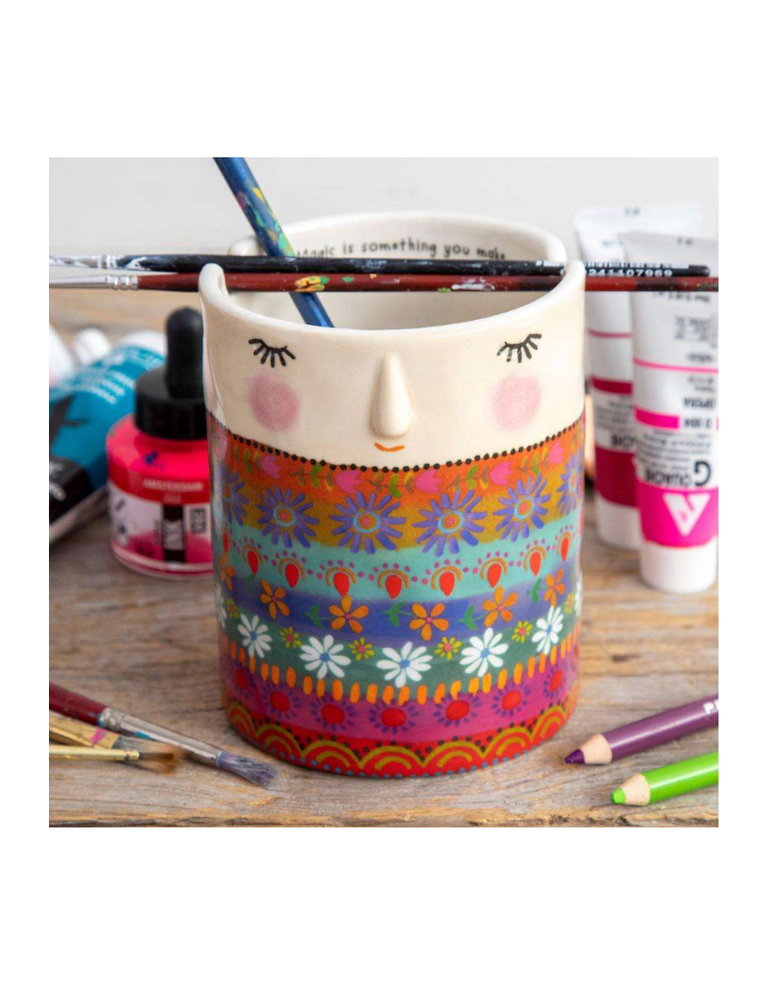 Noï/Natural Life Mug for painters  including brush holder