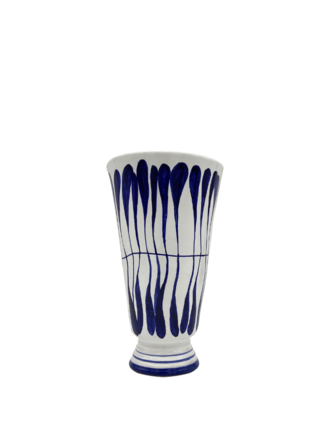 Les Ottomans Wit en Blauwe keramieken vaas- klein Les Ottomans Wit en Blauwe keramieken vaas- klein