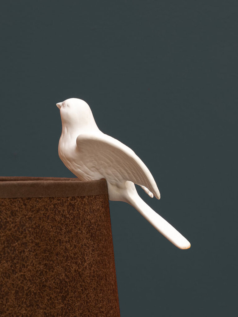 Hanging porcelain dove