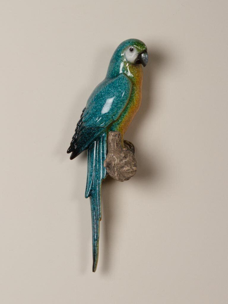 Wall parrot on branch