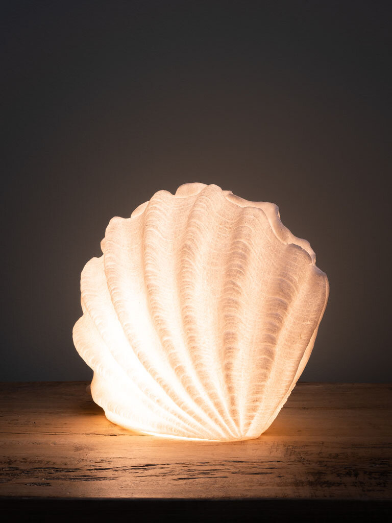 Standing shell lamp