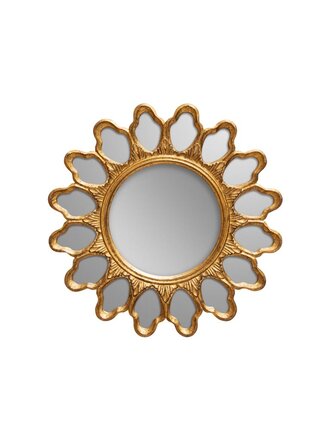 Houten gouden spiegel Floriana Houten gouden spiegel Floriana