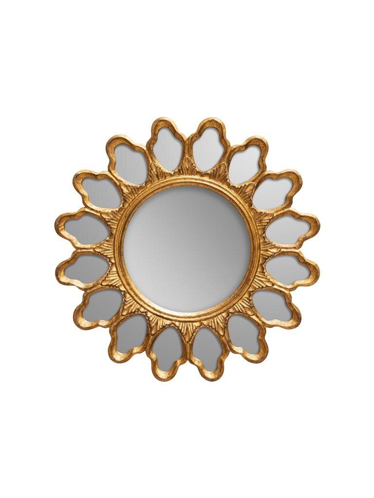 Wooden gold mirror Floriana