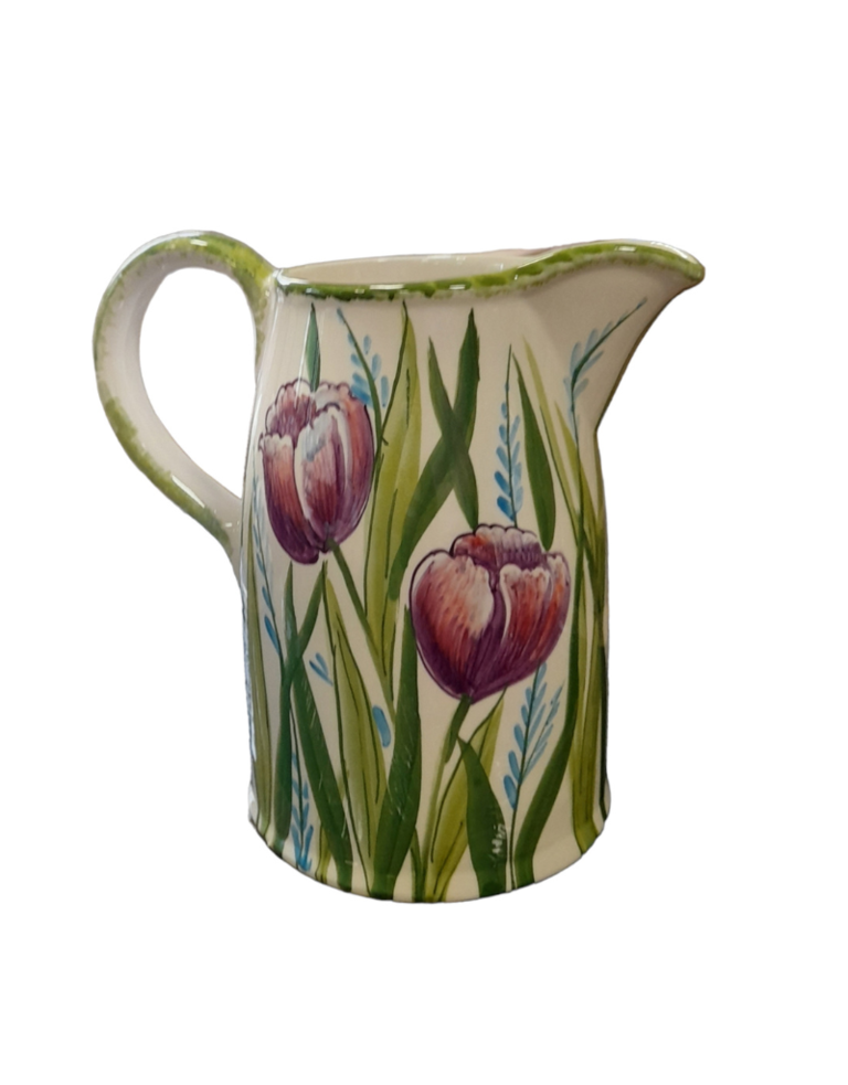 Les Ottomans Ceramic floral jug -Les Ottomans-large