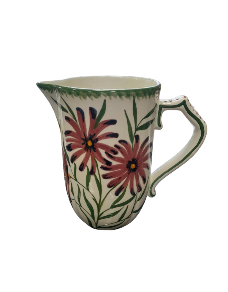 Les Ottomans Ceramic floral jug- Les Ottomans