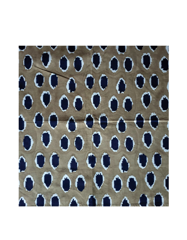 Les Ottomans Les Ottomans Katoenen tafelkleed Beigemet blauwe stippen - 250x150cm