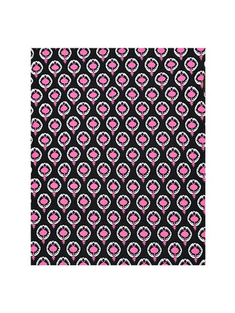 Les Ottomans Katoenen Ikat Tafelkleed- Roze en Zwart Les Ottomans Katoenen Ikat Tafelkleed- Roze en Zwart
