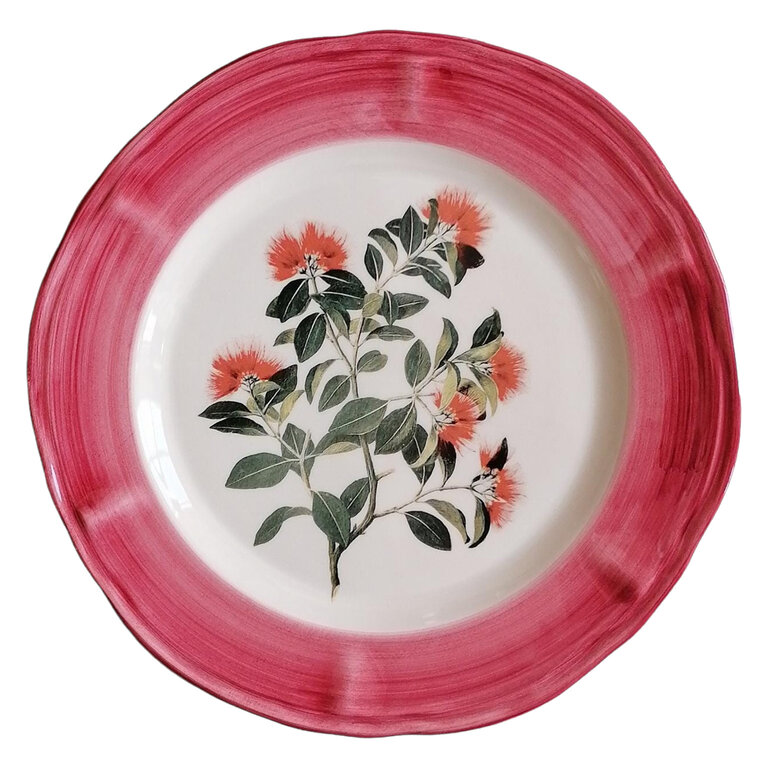 Les Ottomans Les Ottomans Groot hand gemaakt bloemen bord - 32 cm