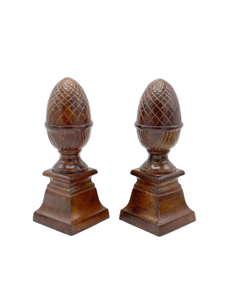 Vintage Set of two vintage pine cone bookends