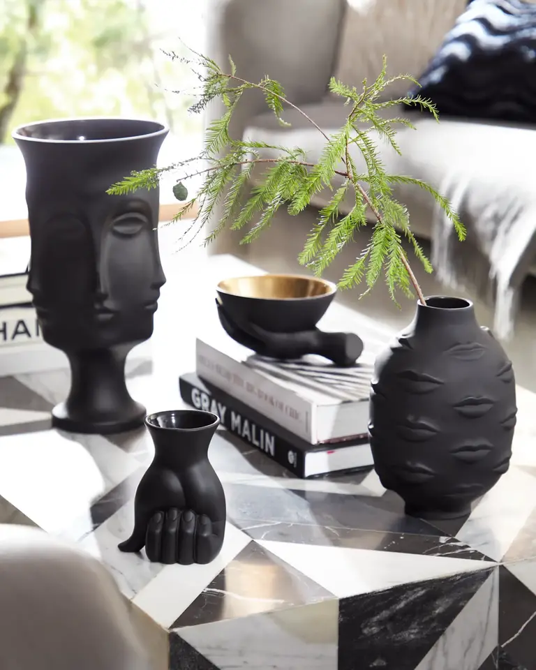 Jonathan Adler Gala round vase - Black - Limited serie