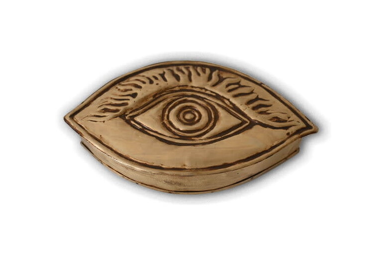 Boncoeurs Metal eye trinket box