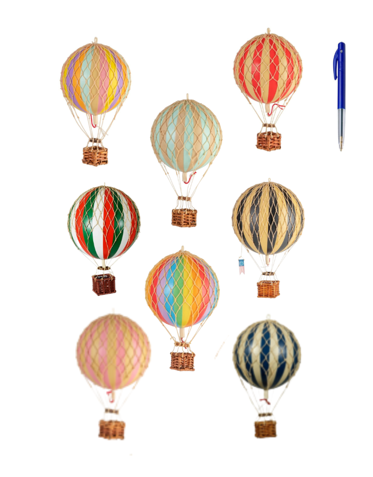 Authentic Models Luchtballon -  8,5 cm - 8 kleuren