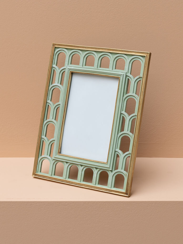 Fotolijstje met mint groene bogen (10 x15)