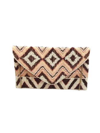 Clutch - Peach and brown Clutch - Peach and brown