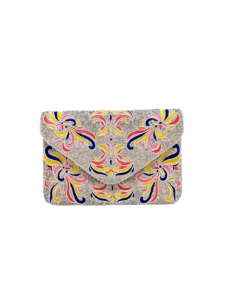 Clutch - Zilver met bloemen Clutch - Zilver met bloemen