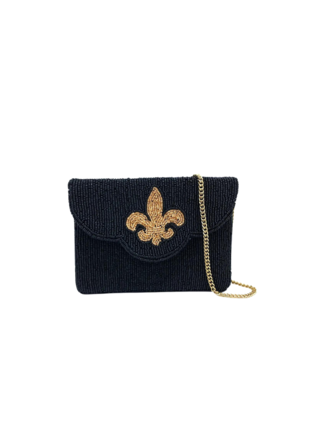 Mini clutch - Zwart met gouden Fleur de Lis Mini clutch - Zwart met gouden Fleur de Lis