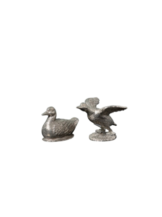 Aluminium Duck salt & pepper shakers