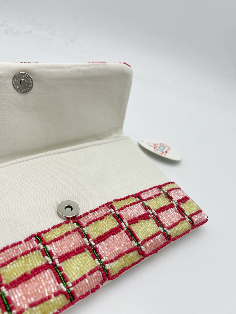 Clutch bag - Pink and green