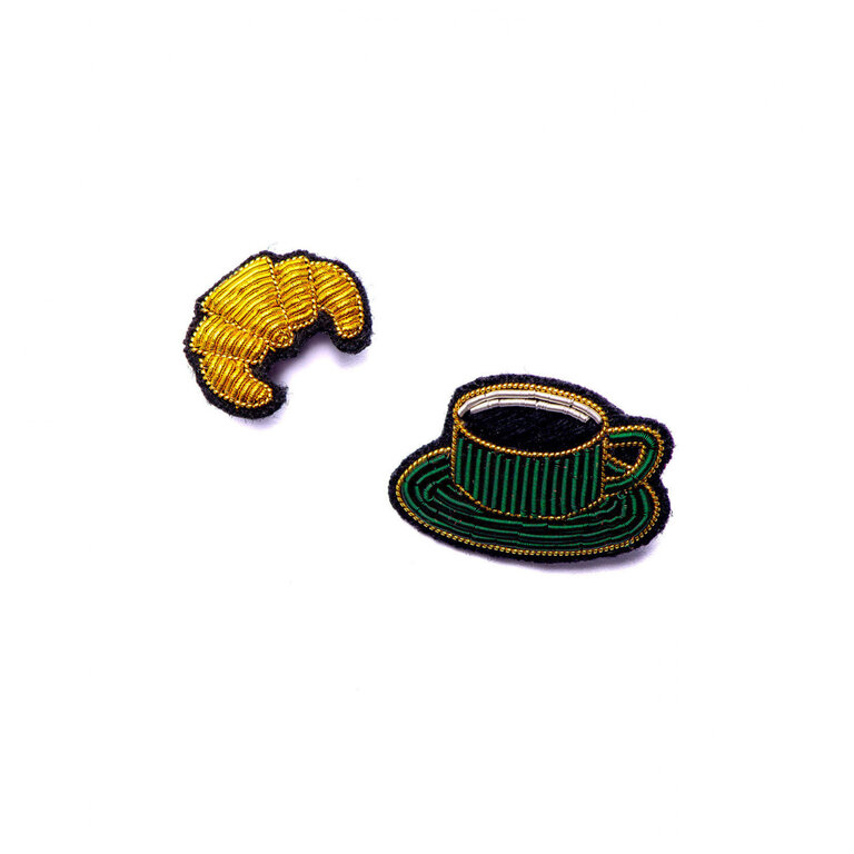 Macon & Lesquoy Brooch - Coffee and Croissant