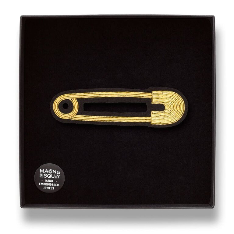 Macon & Lesquoy Brooch - Golden safety pin