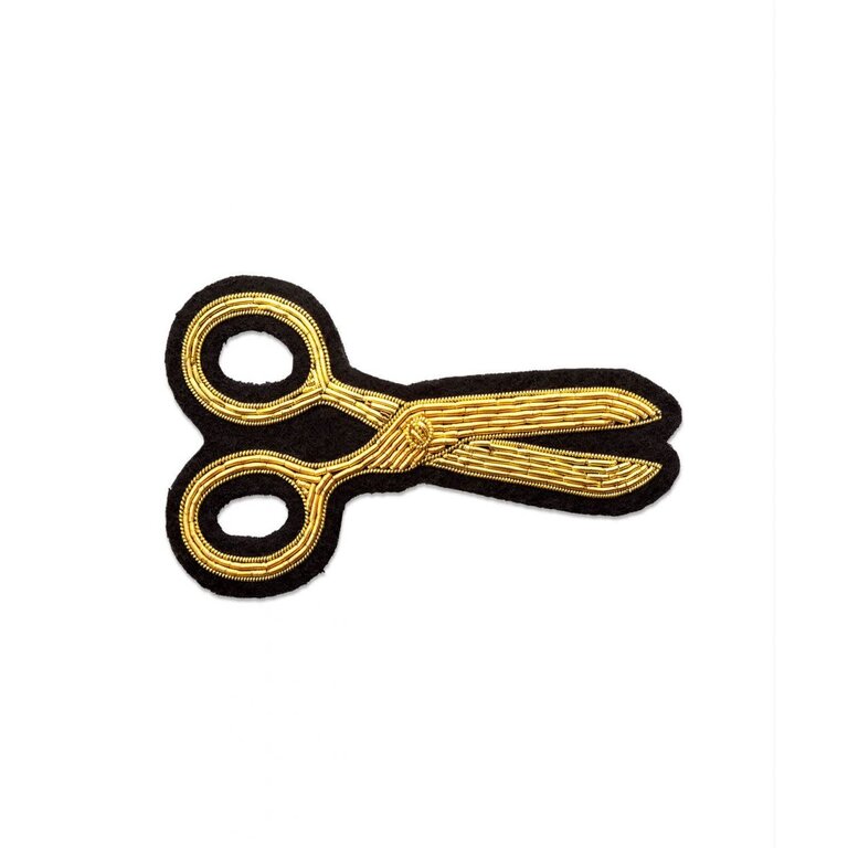 Macon & Lesquoy Brooch - Large golden scissors