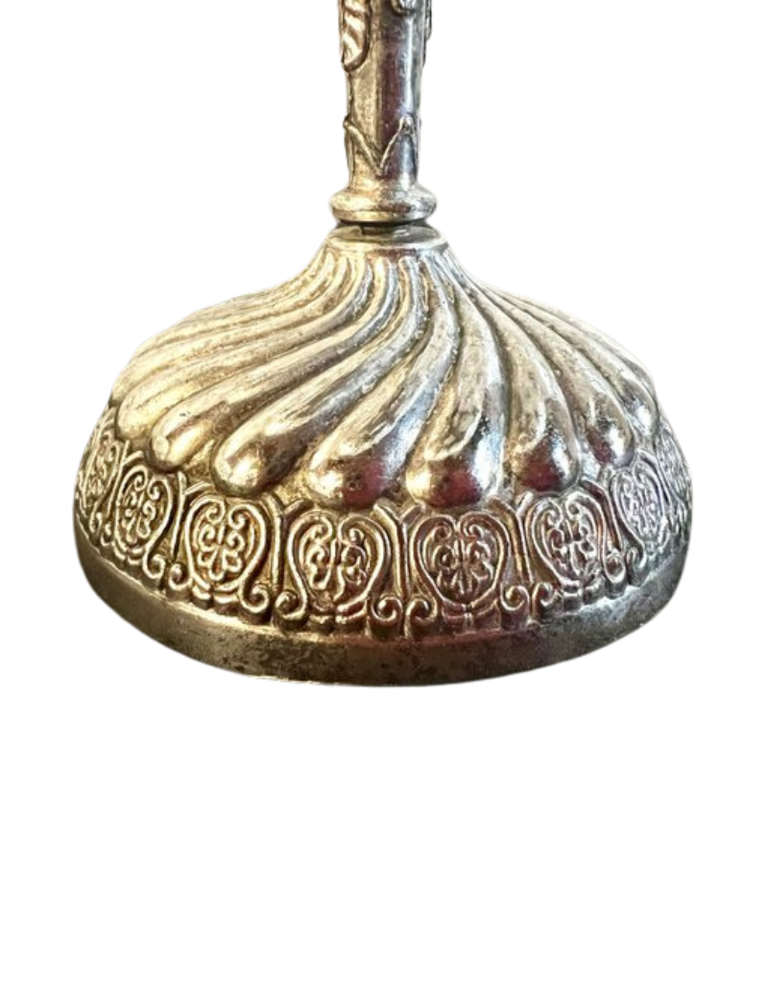 Vintage Vintage kristallen coupes op metalen voet