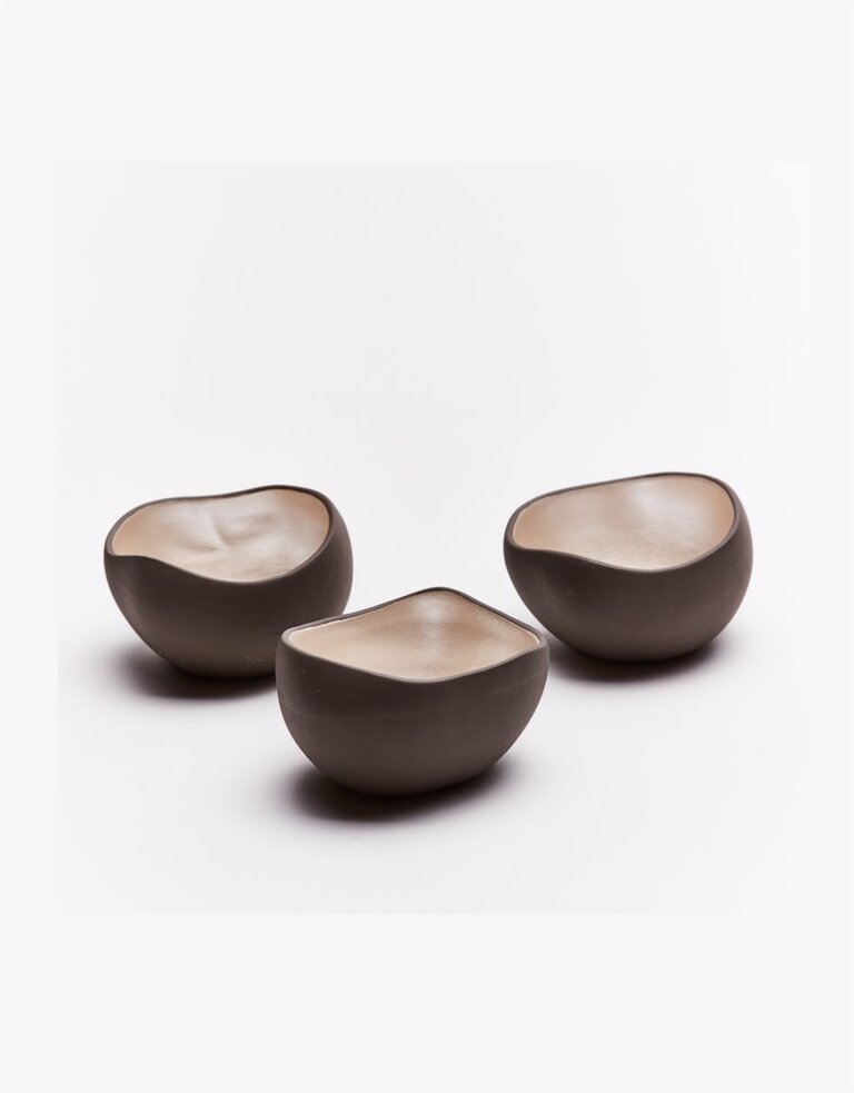 Anoq Trio of tea light/candle holders - in three color combinations