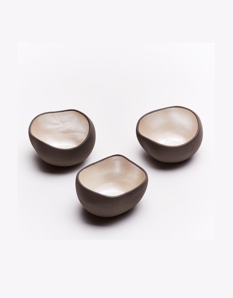 Anoq Trio of tea light/candle holders - in three color combinations