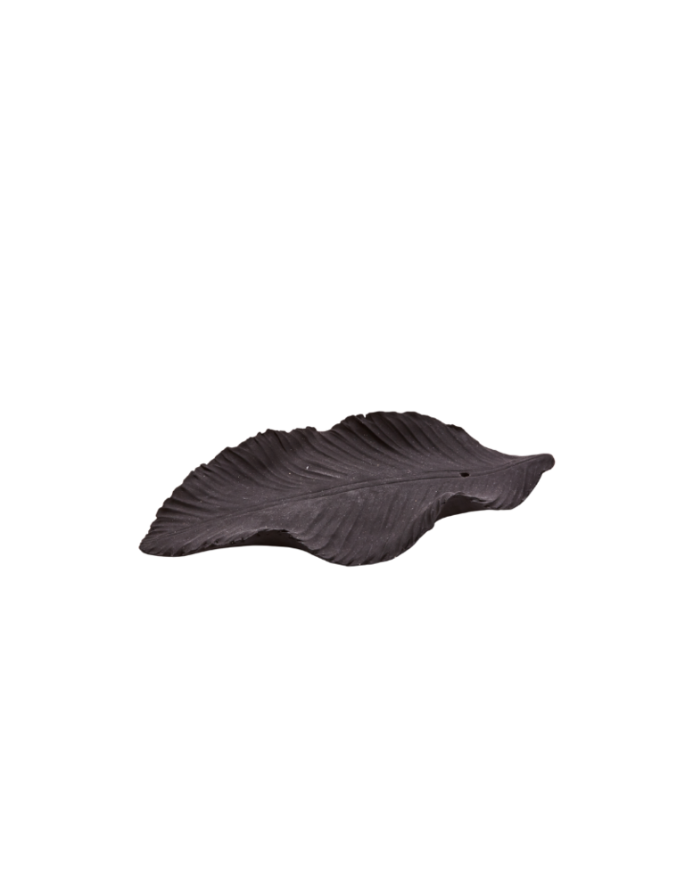 Anoq Handmade incense holder -  ceramic leaf