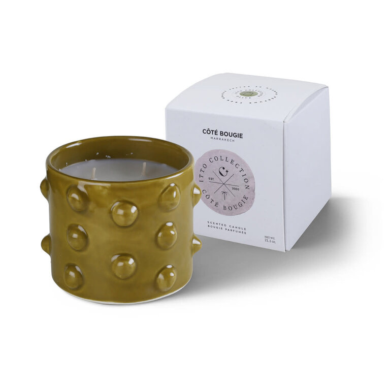 Côté Bougie Scented candle itto - olive green - Dates (size M)
