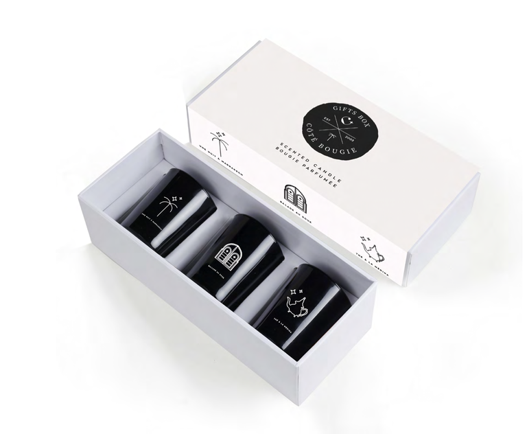 Côté Bougie Gift box Scented candles black series