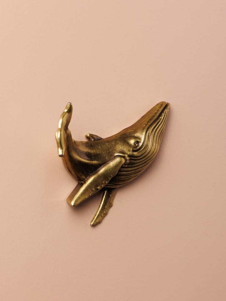 Metal Whale wall hook