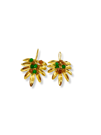 m'Anais Camila earrings - Greens and peach m'Anais Camila earrings - Greens and peach