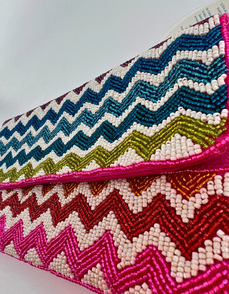 Clutch bag - Colorful zigzag design