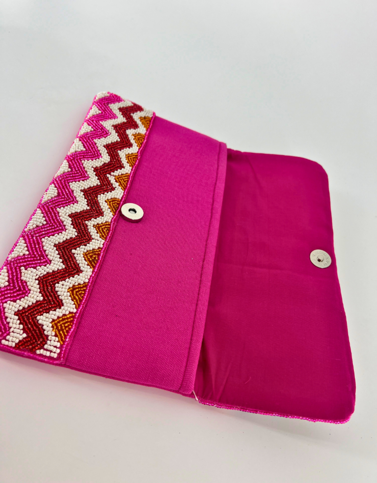 Clutch bag - Colorful zigzag design