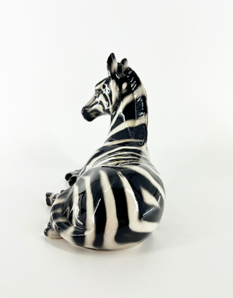 Les Ottomans Zebra beeld keramiek - 30 cm